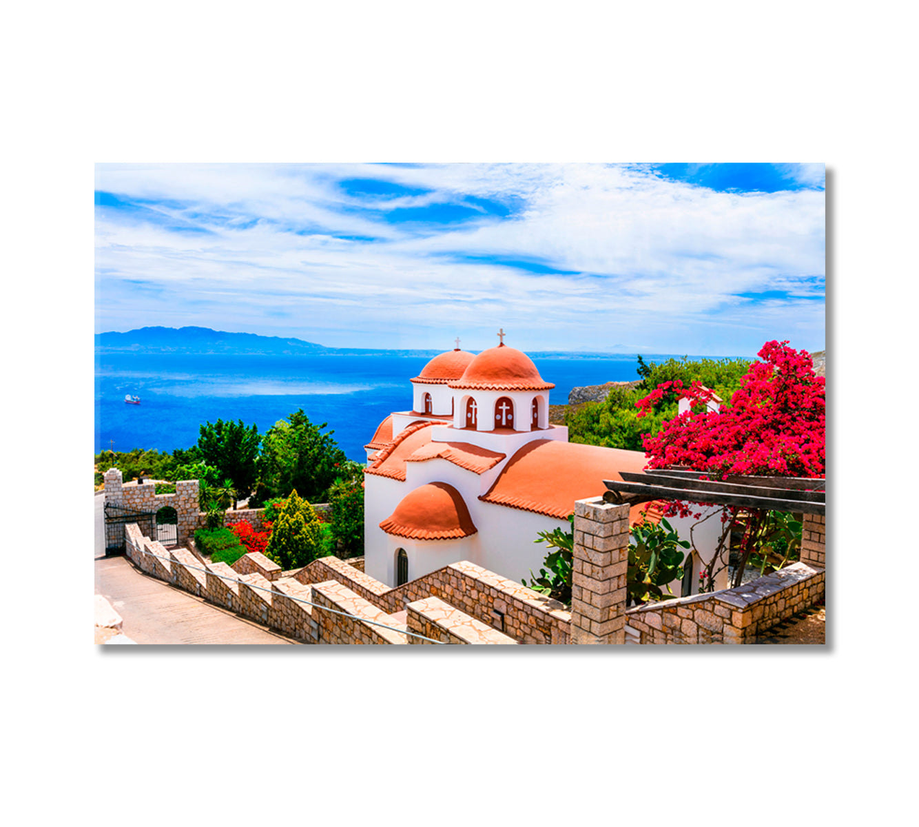 Monastery of Beautiful Kalymnos Island Greece Canvas Print-Canvas Print-CetArt-1 Panel-24x16 inches-CetArt