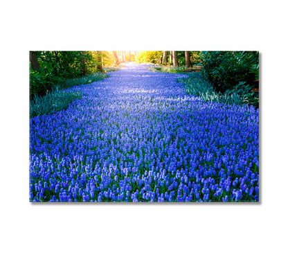 Amazing Bluebonnets Field in Forest Canvas Print-Canvas Print-CetArt-1 Panel-24x16 inches-CetArt