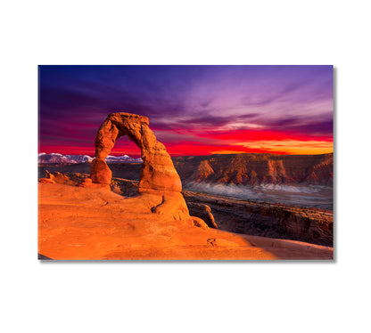 Delicate Arch Arches National Park Utah Canvas Print-Canvas Print-CetArt-1 Panel-24x16 inches-CetArt