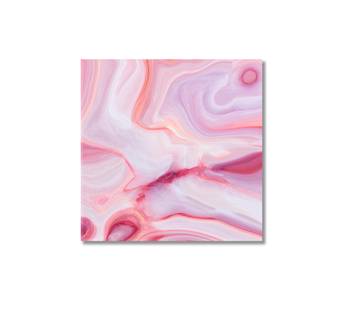 Pink Marble Pattern Canvas Print-Canvas Print-CetArt-1 panel-12x12 inches-CetArt