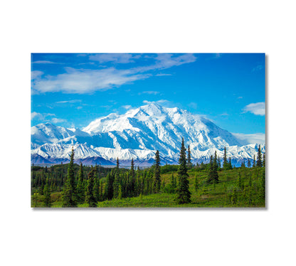 Mount Denali North America Landscape Canvas Print-Canvas Print-CetArt-1 Panel-24x16 inches-CetArt