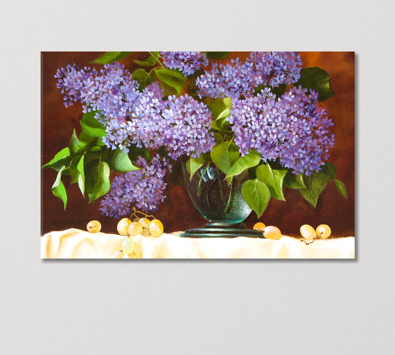 Still Life Lilac Flowers Canvas Print-Canvas Print-CetArt-1 Panel-24x16 inches-CetArt