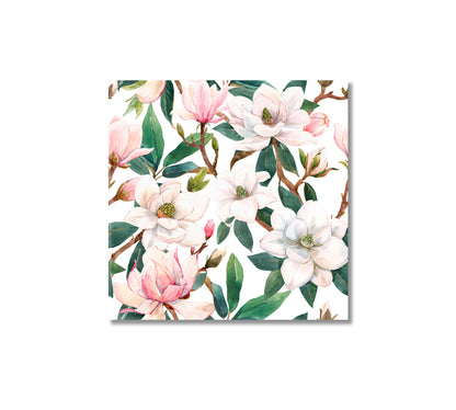 Beautiful Magnolia Flowers Canvas Print-Canvas Print-CetArt-1 panel-12x12 inches-CetArt