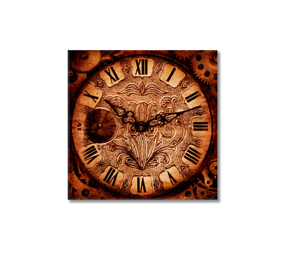 Vintage Clock Canvas Print-Canvas Print-CetArt-1 panel-12x12 inches-CetArt