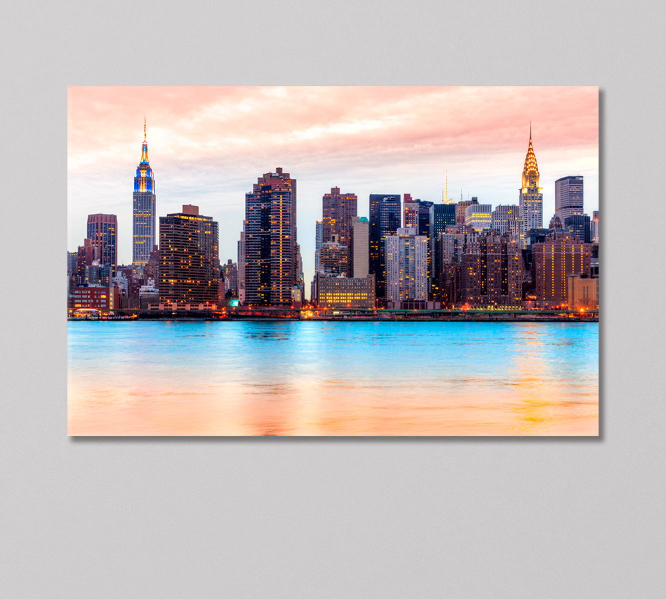 Manhattan Skyline NY USA Canvas Print-Canvas Print-CetArt-1 Panel-24x16 inches-CetArt