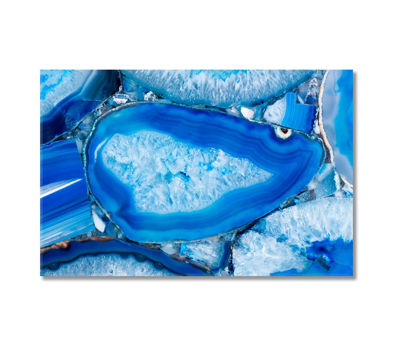 Blue Agate Canvas Print-Canvas Print-CetArt-1 Panel-24x16 inches-CetArt