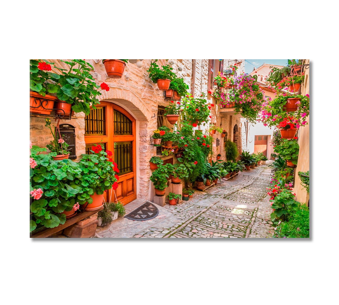 Old Streets of Spello in Umbria Italy Canvas Print-Canvas Print-CetArt-1 Panel-24x16 inches-CetArt