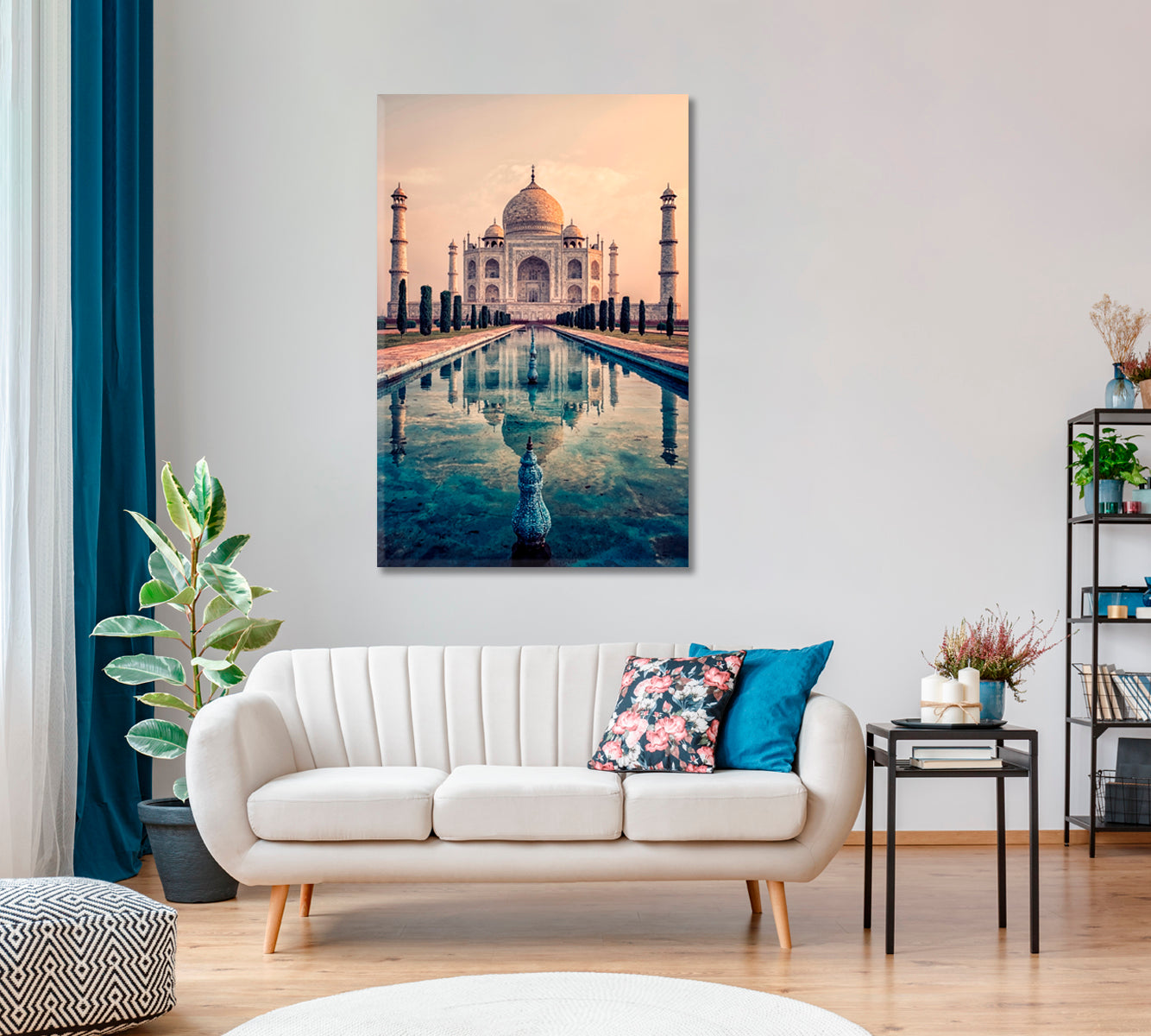 Taj Mahal Agra India Canvas Print-Canvas Print-CetArt-1 panel-16x24 inches-CetArt