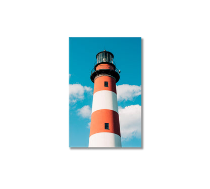 Assateague Lighthouse at Chincoteague Island Virginia Canvas Print-Canvas Print-CetArt-1 panel-16x24 inches-CetArt