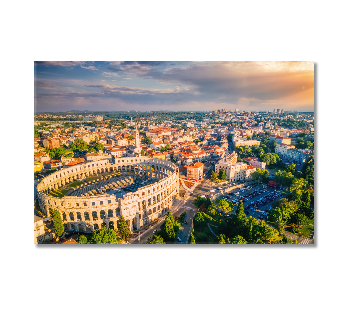 Arena Pula Roman Amphitheatre in Croatia Canvas Print-Canvas Print-CetArt-1 Panel-24x16 inches-CetArt