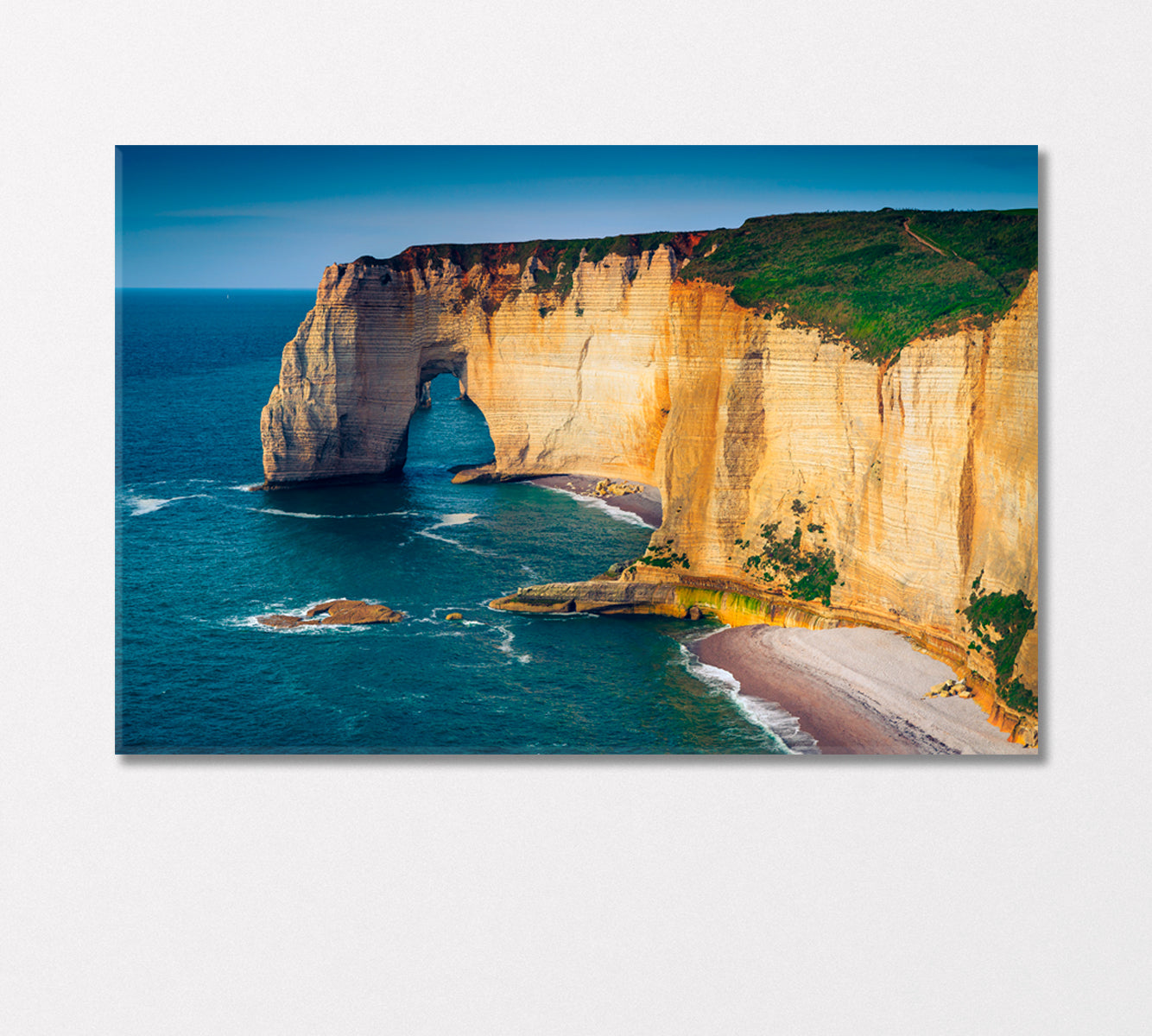 Atlantic Ocean Coastline with High Cliffs Canvas Print-Canvas Print-CetArt-1 Panel-24x16 inches-CetArt