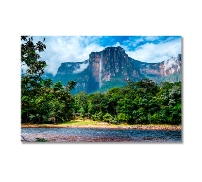 Angel Falls Canaima National Park Venezuela Canvas Print-Canvas Print-CetArt-1 Panel-24x16 inches-CetArt