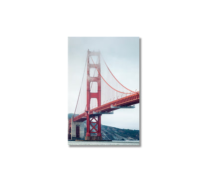 Golden Gate Bridge by Fog San Francisco California USA Canvas Print-Canvas Print-CetArt-1 panel-16x24 inches-CetArt