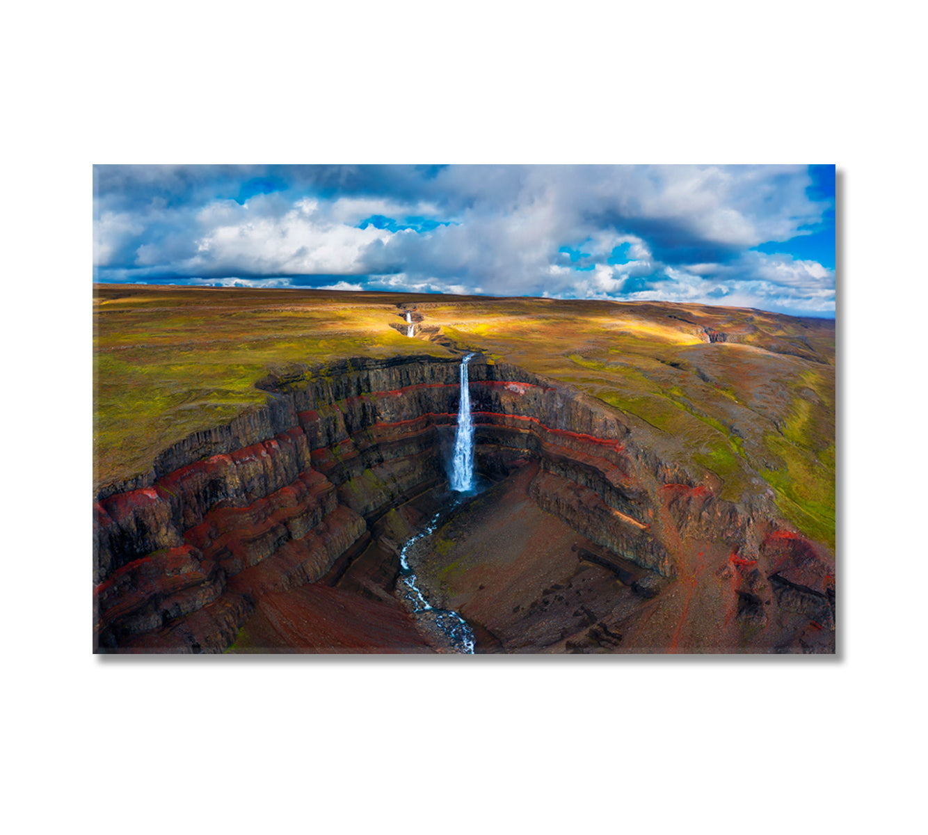 Hengifoss Waterfall in Iceland Canvas Print-Canvas Print-CetArt-1 Panel-24x16 inches-CetArt