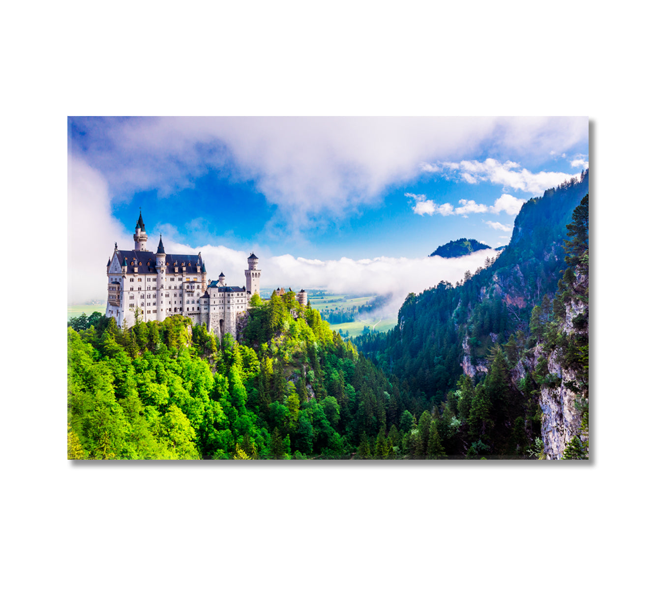 Neuschwanstein Castle in Fussen Germany Canvas Print-Canvas Print-CetArt-1 Panel-24x16 inches-CetArt