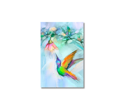 Abstract Colorful Hummingbird Canvas Print-Canvas Print-CetArt-1 panel-16x24 inches-CetArt