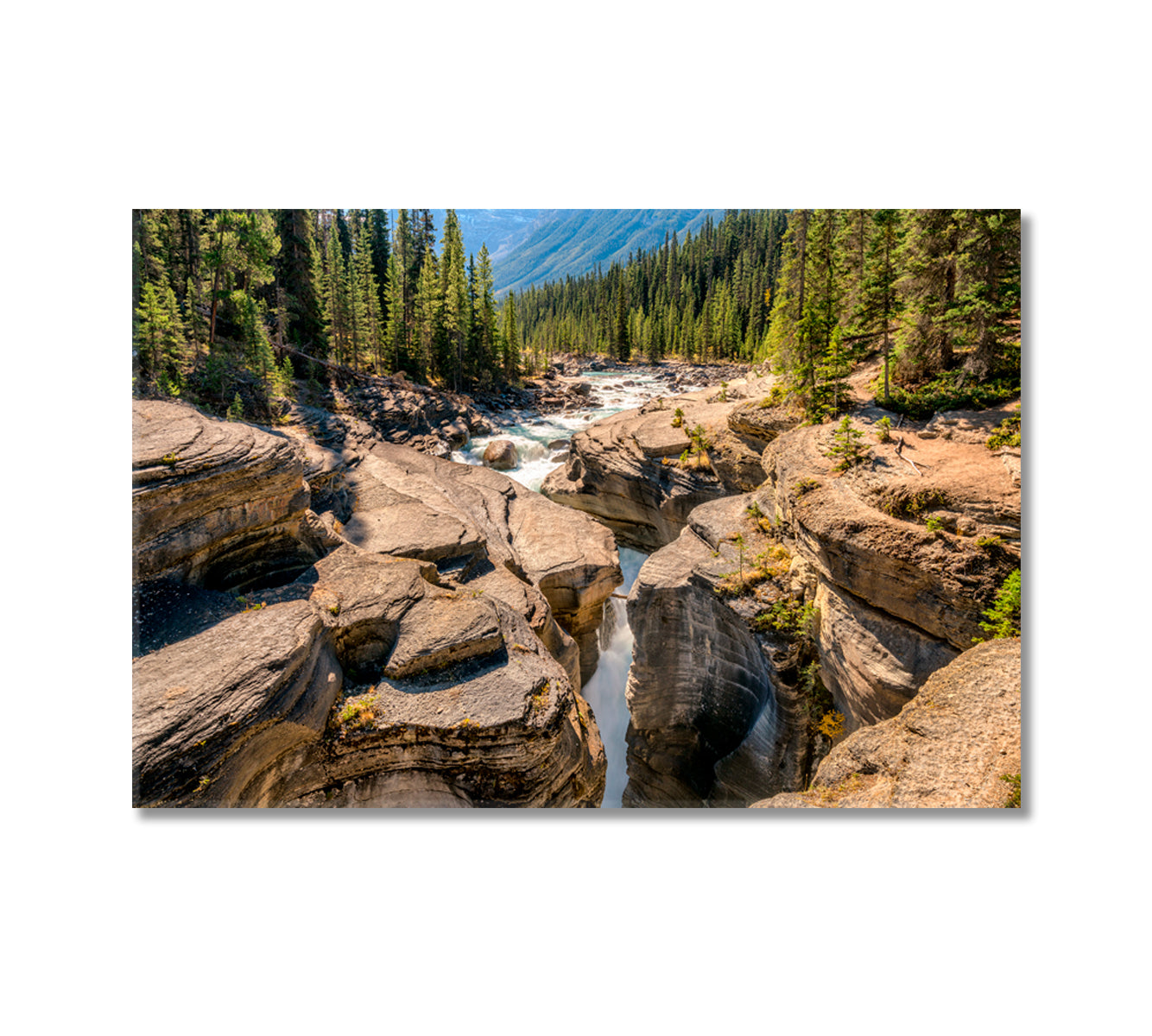 Mistaya Canyon Icefields Parkway in Banff National Park Canvas Print-Canvas Print-CetArt-1 Panel-24x16 inches-CetArt