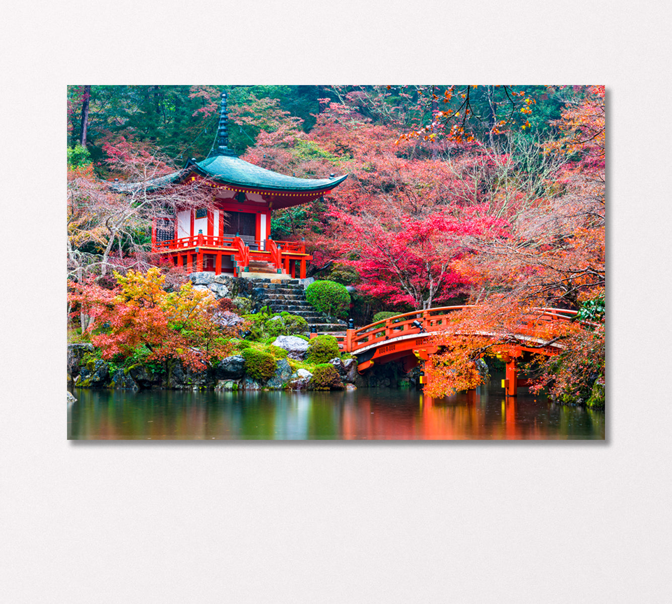 Daigo Ji Temple at Autumn Kyoto Japan Canvas Print-Canvas Print-CetArt-1 Panel-24x16 inches-CetArt