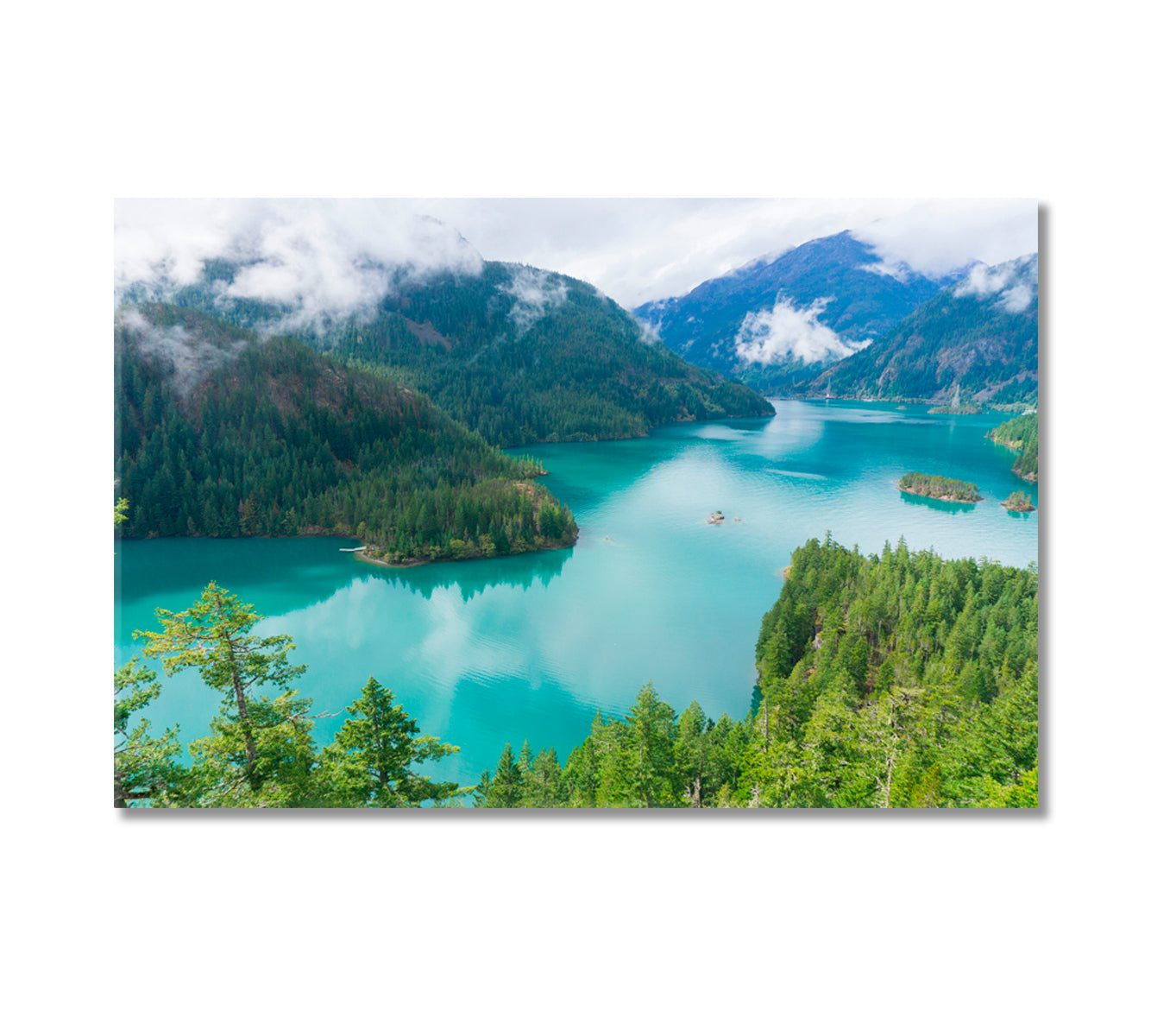 Diablo Lake North Cascades National Park Washington USA Canvas Print-Canvas Print-CetArt-1 Panel-24x16 inches-CetArt