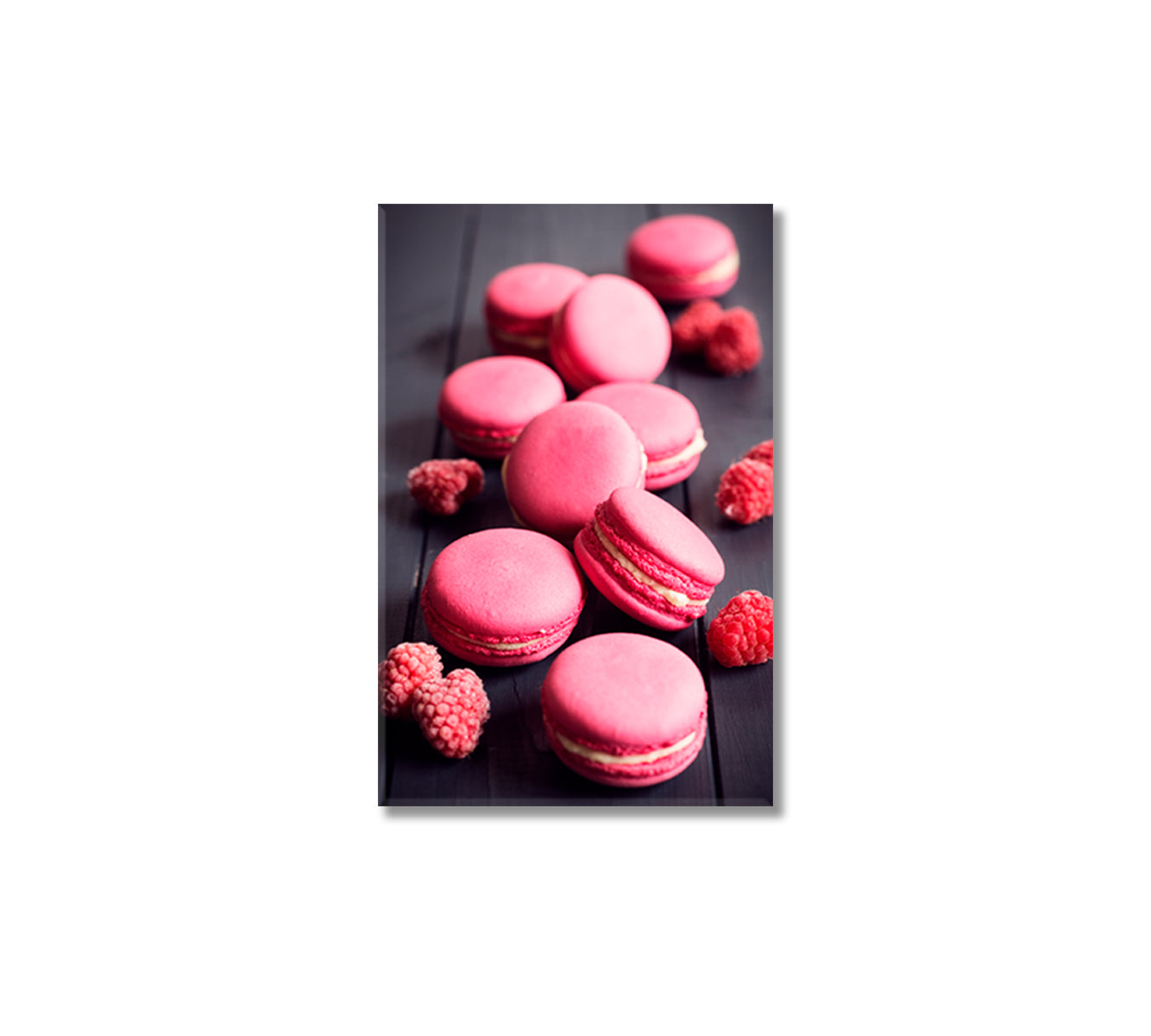 Raspberry Macarons Canvas Print-Canvas Print-CetArt-1 panel-16x24 inches-CetArt