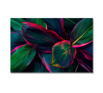 Green Tropical Leaves Canvas Print-Canvas Print-CetArt-1 Panel-24x16 inches-CetArt