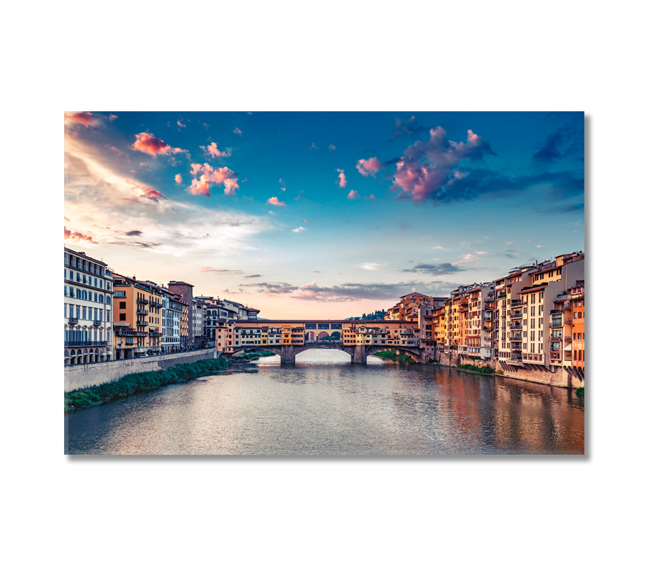 Ponte Vecchio Florence Italy Canvas Print-Canvas Print-CetArt-1 Panel-24x16 inches-CetArt