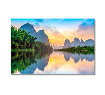 Beautiful Natural Landscape of Guilin China Canvas Print-Canvas Print-CetArt-1 Panel-24x16 inches-CetArt