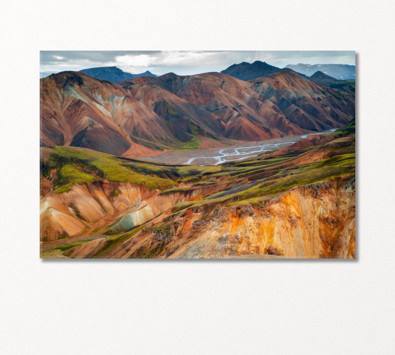 Colorful Mountains in Fjallabak Nature Reserve South Iceland Canvas Print-Canvas Print-CetArt-1 Panel-24x16 inches-CetArt