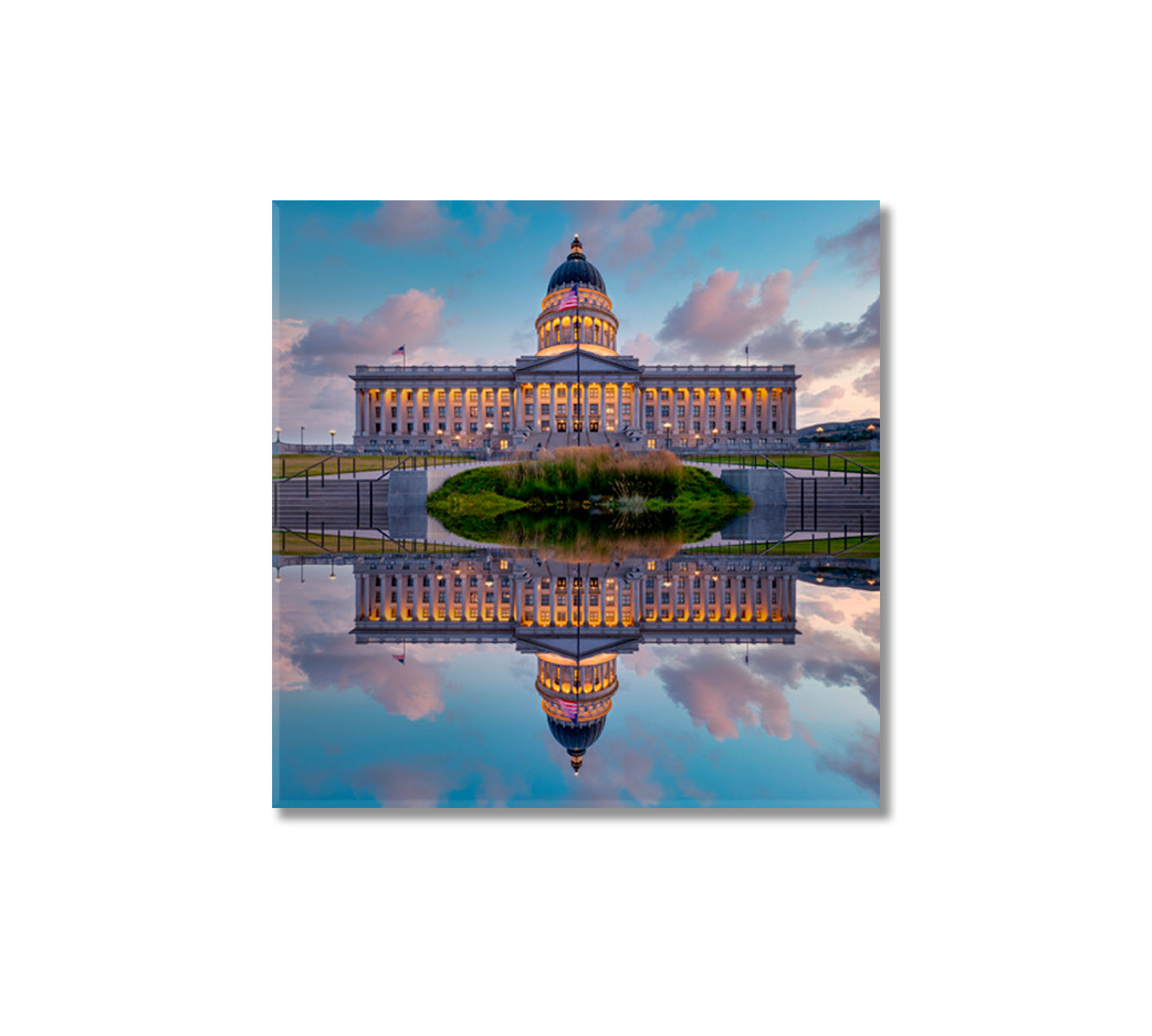 Utah Capitol Salt Lake City Canvas Print-Canvas Print-CetArt-1 panel-12x12 inches-CetArt