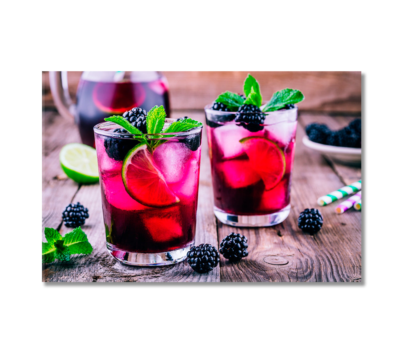 Blackberry Lemonade Canvas Print-Canvas Print-CetArt-1 Panel-24x16 inches-CetArt