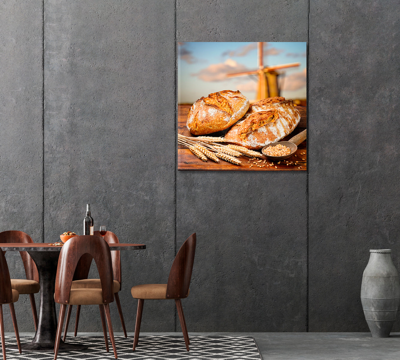 Freshly Baked Bread Canvas Print-Canvas Print-CetArt-1 panel-12x12 inches-CetArt