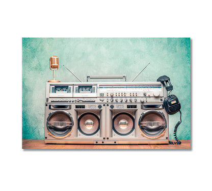 Retro Ghettoblaster Canvas Print-Canvas Print-CetArt-1 Panel-24x16 inches-CetArt