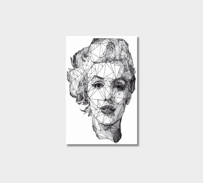 Abstract Geometric Monroe Portrait Canvas Print-Canvas Print-CetArt-1 panel-16x24 inches-CetArt