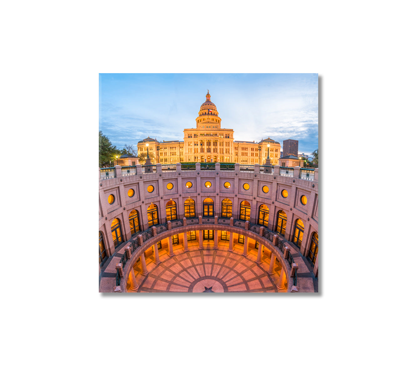 Texas State Capitol Building Canvas Print-Canvas Print-CetArt-1 panel-12x12 inches-CetArt