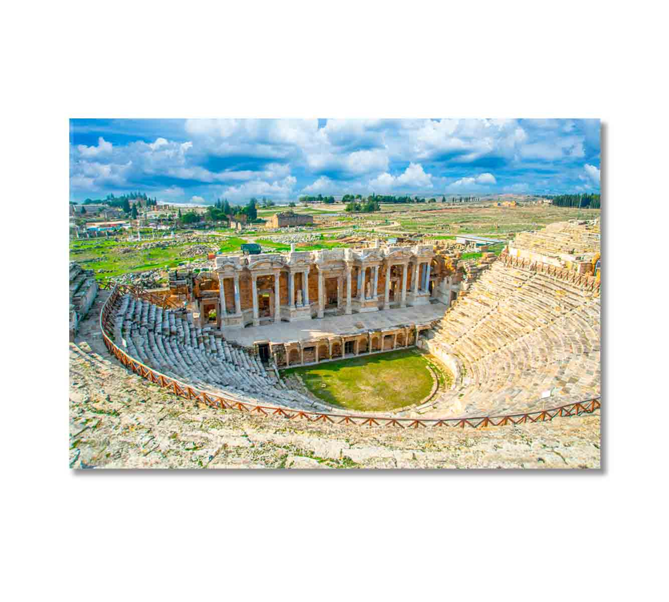 Roman Amphitheater Ruins Turkey Canvas Print-Canvas Print-CetArt-1 Panel-24x16 inches-CetArt