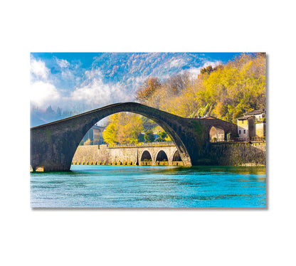 Ponte della Maddalena Devil's Bridge Italy Canvas Print-Canvas Print-CetArt-1 Panel-24x16 inches-CetArt