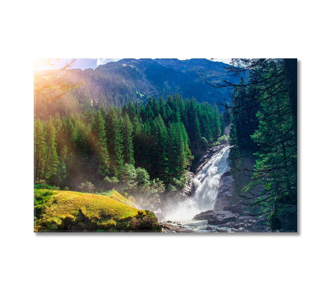 Krimml Waterfalls in High Tauern National Park Austria Canvas Print-Canvas Print-CetArt-1 Panel-24x16 inches-CetArt