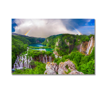 Waterfalls in Plitvice Park Croatia Canvas Print-Canvas Print-CetArt-1 Panel-24x16 inches-CetArt