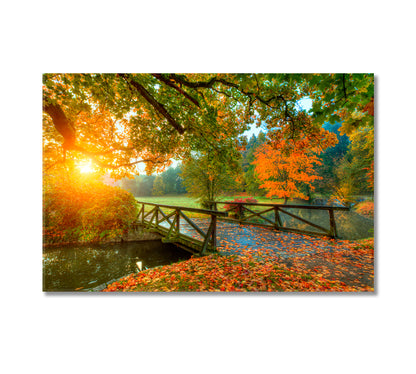 Beautiful Autumn Park Canvas Print-Canvas Print-CetArt-1 Panel-24x16 inches-CetArt