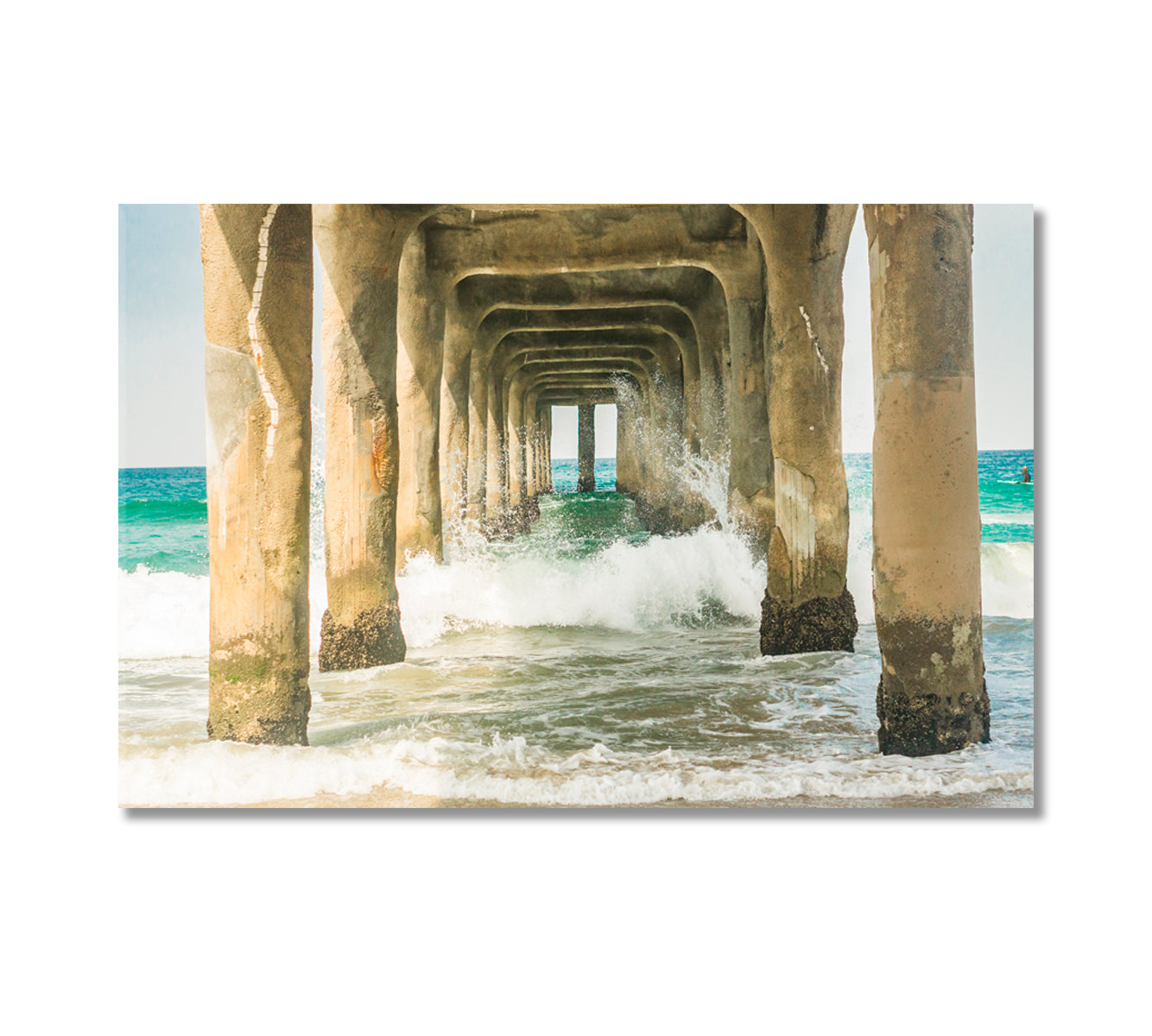 Manhattan Beach Pier Canvas Print-Canvas Print-CetArt-1 Panel-24x16 inches-CetArt