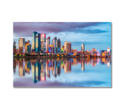 Modern Urban Landscape of Qingdao China Canvas Print-Canvas Print-CetArt-1 Panel-24x16 inches-CetArt