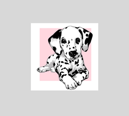 Cute Dalmatian Puppy Canvas Print-Canvas Print-CetArt-1 panel-12x12 inches-CetArt