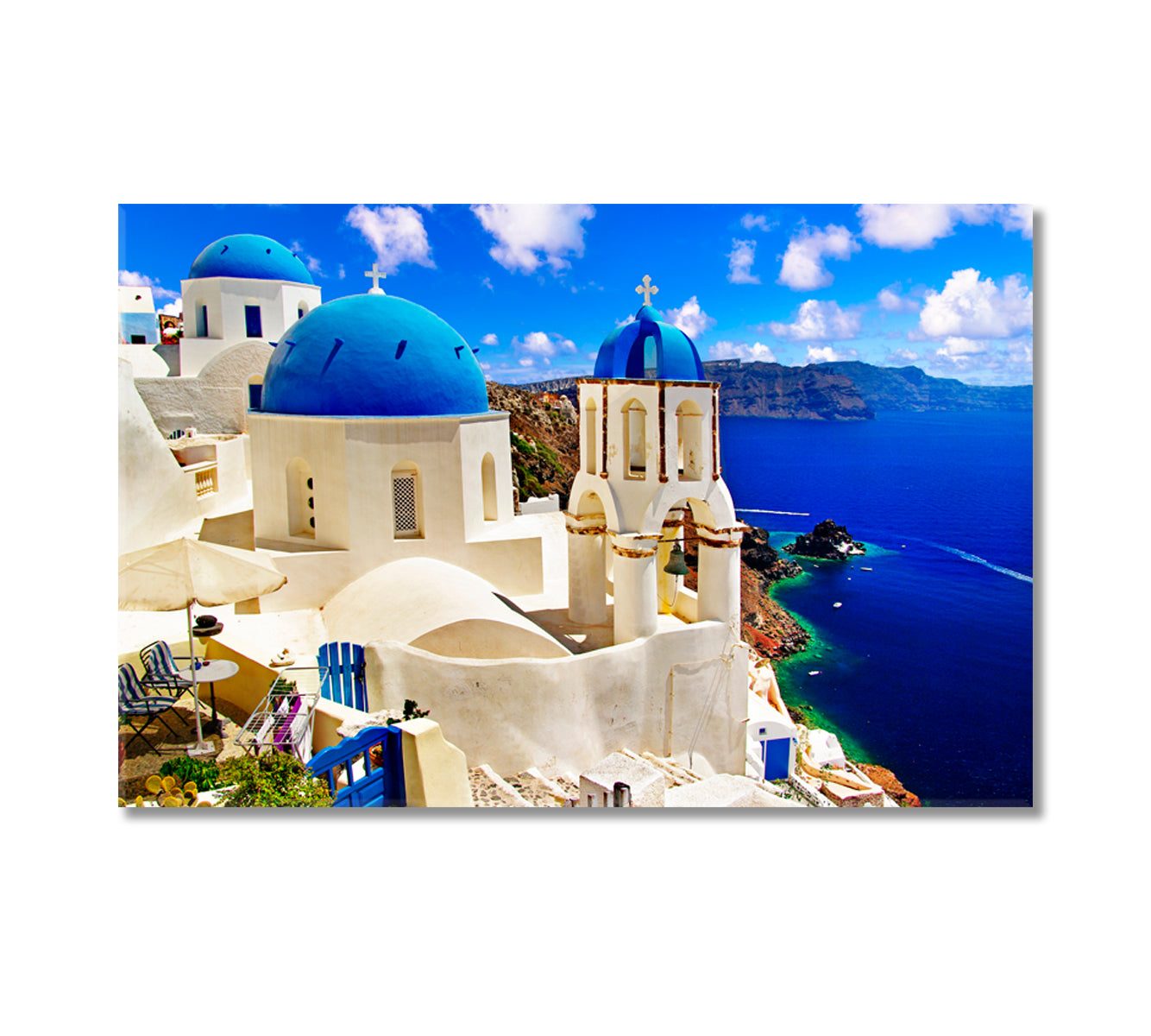 Santorini Oia Village Greece Cyclades Canvas Print-Canvas Print-CetArt-1 Panel-24x16 inches-CetArt