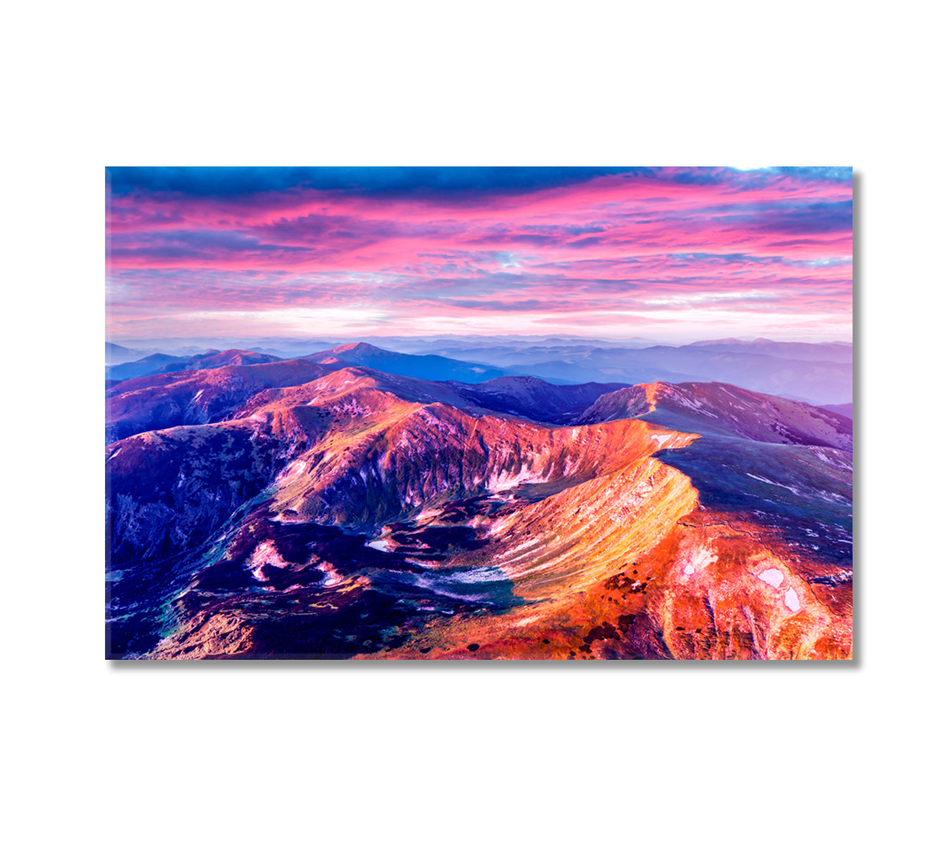 Stunning Mountain Landscape Canvas Print-Canvas Print-CetArt-1 Panel-24x16 inches-CetArt