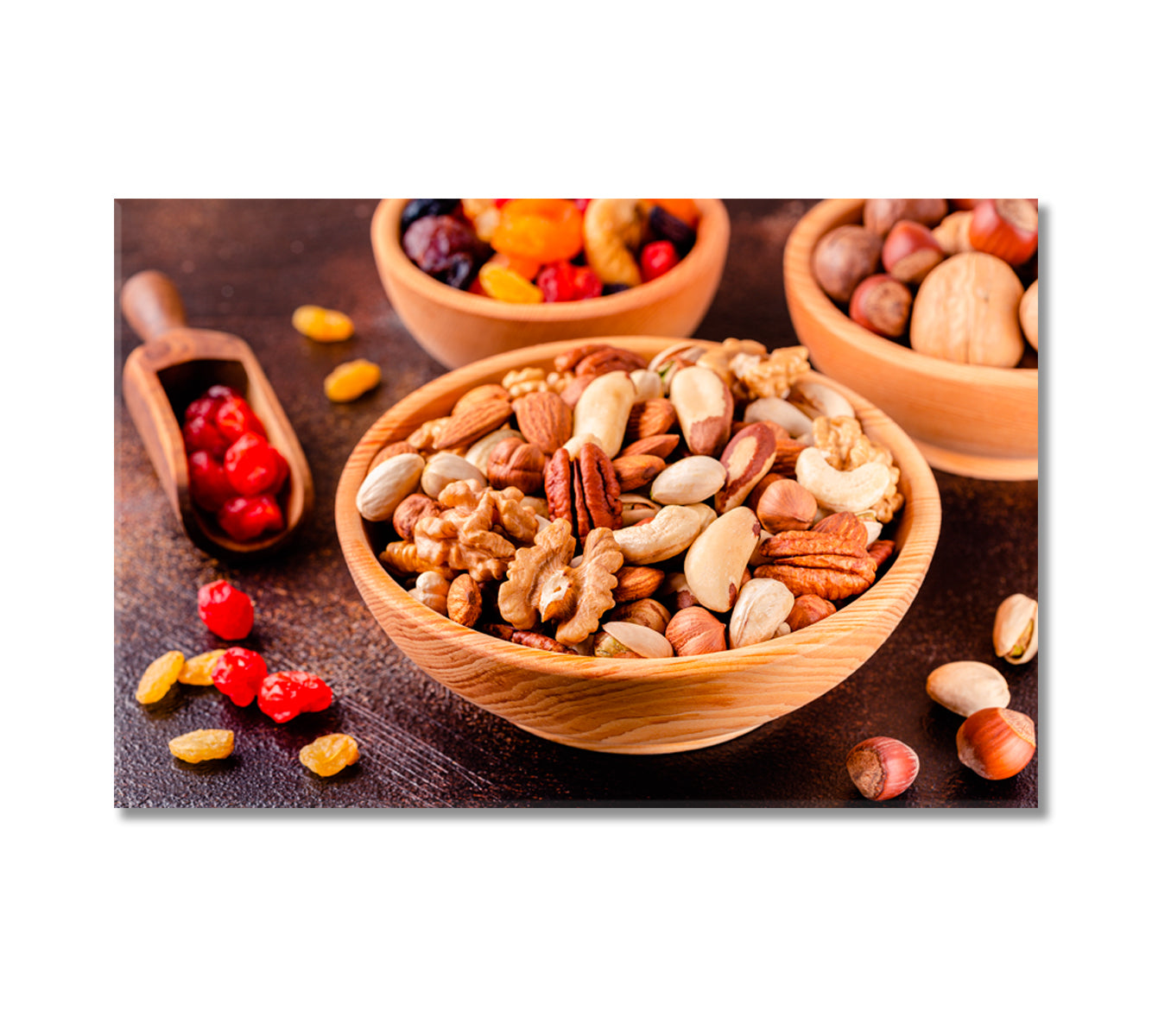 Nuts and Dried Fruit Canvas Print-Canvas Print-CetArt-1 Panel-24x16 inches-CetArt