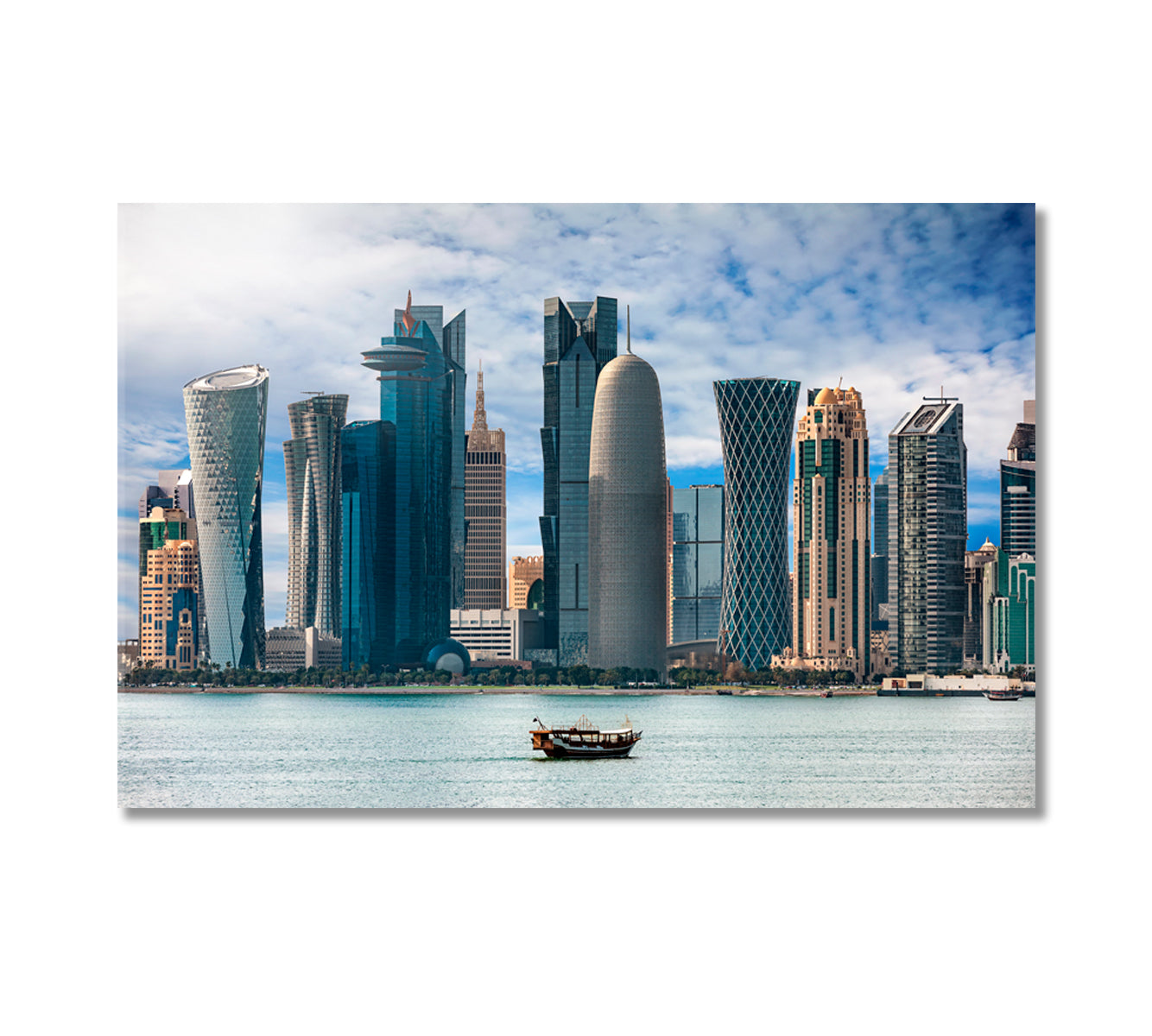 Doha Gulf Qatar Canvas Print-Canvas Print-CetArt-1 Panel-24x16 inches-CetArt