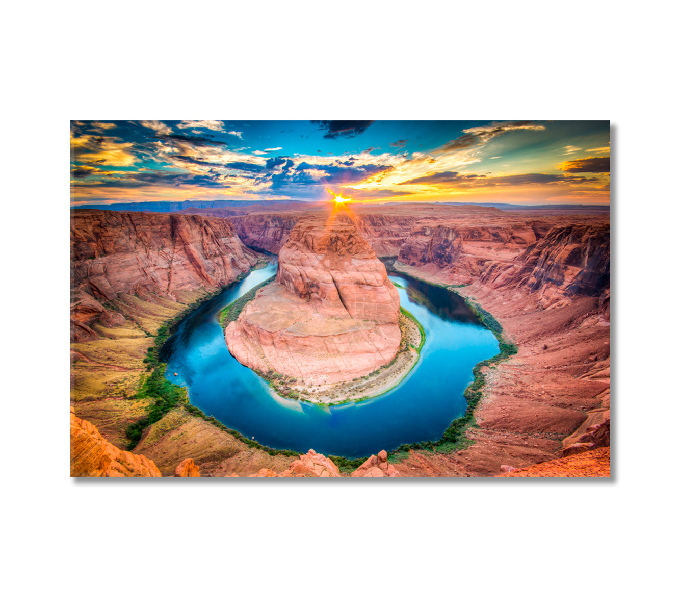 Horseshoe Bend Arizona Canvas Print-Canvas Print-CetArt-1 Panel-24x16 inches-CetArt