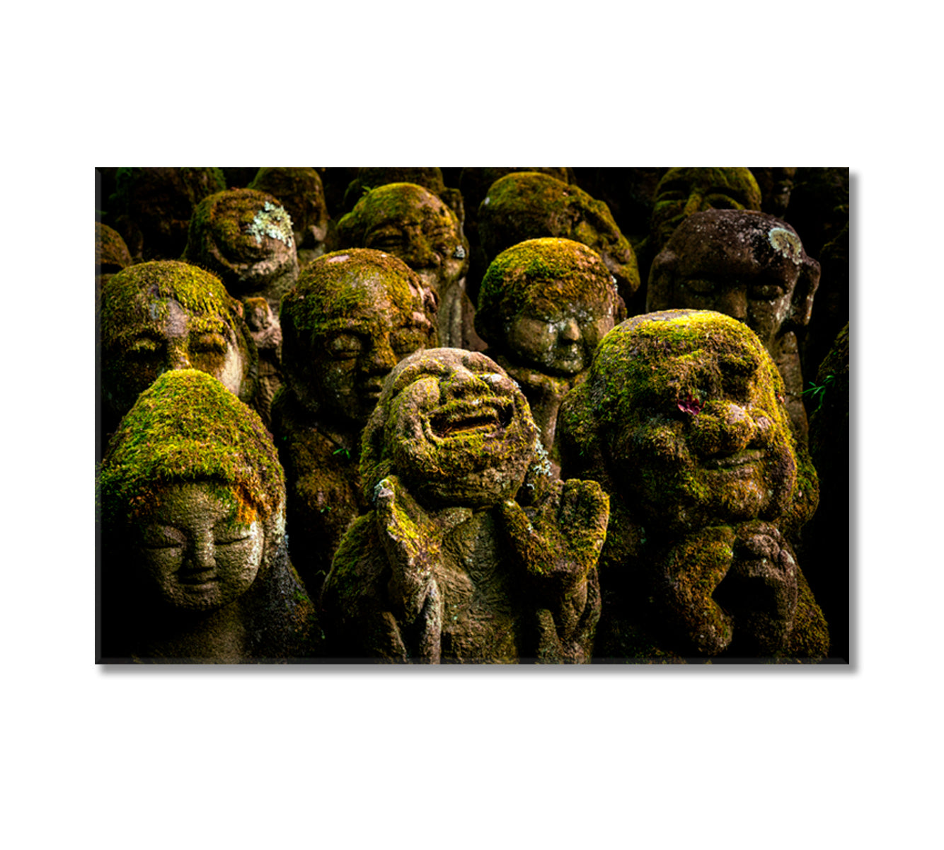 Otagi Nenbutsu Ji Temple in Kyoto Features of Buddha Statues Canvas Print-Canvas Print-CetArt-1 Panel-24x16 inches-CetArt