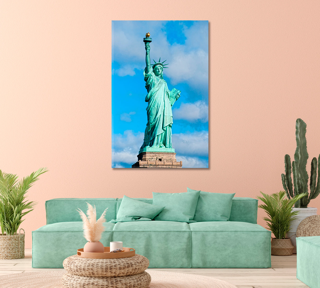 Statue of Liberty New York USA Canvas Print-Canvas Print-CetArt-1 panel-16x24 inches-CetArt