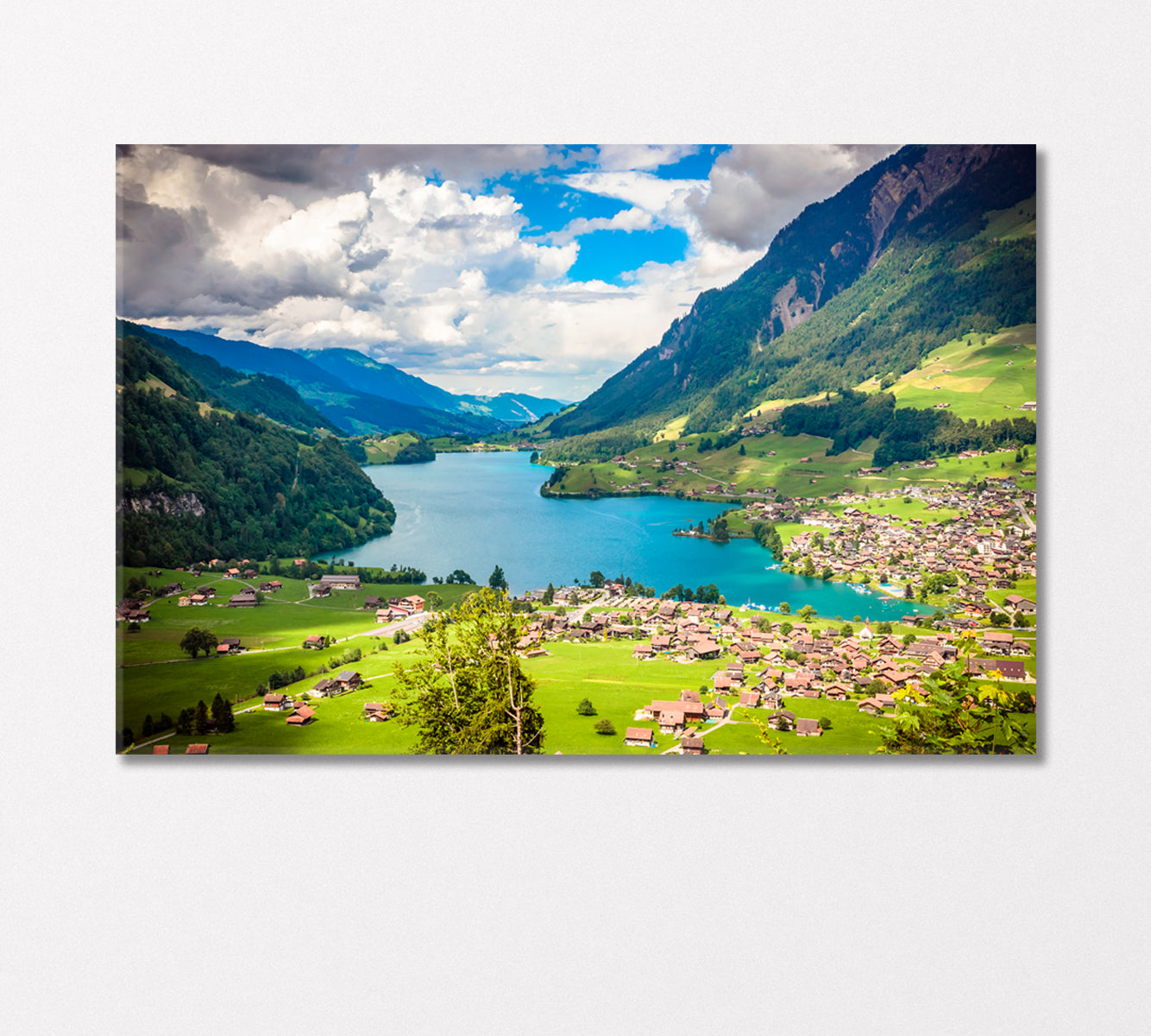 Lungern River Switzerland Canvas Print-Canvas Print-CetArt-1 Panel-24x16 inches-CetArt